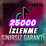 ⭐️ [GARANTİLİ] 25000 TİKTOK İZLENME ⭐