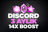 ⭐️[GARANTİLİ] 3 AYLIK 14x SERVER BOOST⭐️