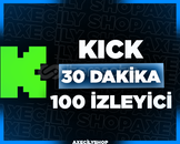 ⭐️[GARANTİLİ]⭐️ 30 Dakika 100 İzleyici | Kick
