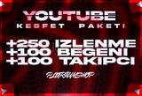 ⭐GARANTİLİ ⭐ 4X YOUTUBE GERÇEK KEŞFET PAKETİ 2