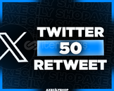 ⭐️[GARANTİLİ]⭐️ 50 Retweet | Twitter (X)