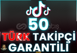 ⭐️ [GARANTİLİ] 50 TİKTOK TÜRK TAKİPÇİ ⭐