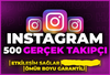 ⭐[GARANTİLİ] 500 INSTAGRAM GERÇEK TAKİPÇİ⭐