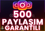⭐️ [GARANTİLİ] 500 İNSTAGRAM PAYLAŞIM ⭐