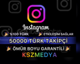 (GARANTİLİ) 50000 Türk Gerçek Takipçi