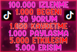 ⭐GARANTİLİ⭐ 5X TİKTOK KEŞFET PAKETİ