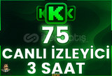 ⭐️ [GARANTİLİ] 75 CANLI YAYIN İZLENME 3 SAAT ⭐