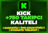 ⭐️[GARANTİLİ] 750 KİCK TAKİPÇİ | KALİTELİ⭐️