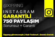 GARANTİLİ | 750 PAYLAŞIM İNSTAGRAM