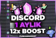 ⭐️[GARANTİLİ] DİSCORD 1 AYLIK 12X BOOST⭐️