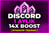 ⭐[GARANTİLİ] DİSCORD 1 AYLIK 14X BOOST⭐