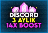 ⭐️[GARANTİLİ] DİSCORD 3 AYLIK 14X BOOST⭐️