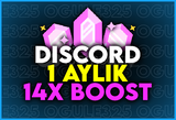 ⭐️[GARANTİLİ] DİSCORD 1 AYLIK 14X BOOST⭐️