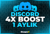 ⭐️[GARANTİLİ] DİSCORD 1 AYLIK 4X BOOST⭐️