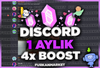 ⭐️[GARANTİLİ] DİSCORD 1 AYLIK 4X BOOST⭐️