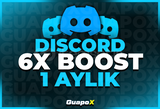 ⭐️[GARANTİLİ] DİSCORD 1 AYLIK 6X BOOST⭐️