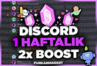 ⭐️[GARANTİLİ] DİSCORD 1 HAFTALIK 2X BOOST⭐️