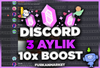 ⭐️[GARANTİLİ] DİSCORD 3 AYLIK 10X BOOST⭐️