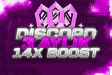 ⭐ [GARANTİLİ] DİSCORD 3 AYLIK 14X BOOST