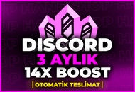 ⭐[BOTSUZ] DİSCORD 3 AYLIK 14X BOOST⭐