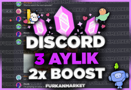 ⭐️[GARANTİLİ] DİSCORD 3 AYLIK 2X BOOST⭐️