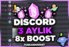 ⭐️[GARANTİLİ] DİSCORD 3 AYLIK 8X BOOST⭐️