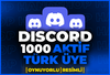 ⭐[GARANTİLİ] DİSCORD 7/24 AKTİF 1000 TÜRK ÜYE⭐