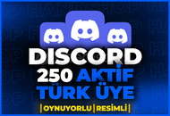 ⭐[%100 TÜRK] DİSCORD 250 AKTİF ÜYE GARANTİLİ