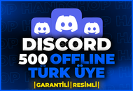 ⭐[%100 TÜRK] DİSCORD 500 OFFLİNE ÜYE GARANTİLİ