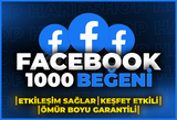 ⭐[GARANTİLİ] FACEBOOK 1000 GERÇEK BEĞENİ⭐