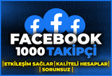 ⭐[GARANTİLİ] FACEBOOK 1000 PROFİL TAKİPÇİ⭐