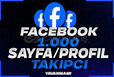 [Garantili] Facebook 1.000 Sayfa/Profil Takipçi