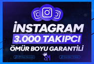 ⭐[Garantili - Hızlı] İnstagram 3.000 Takipçi⭐