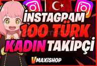 ⭐[OTO] Instagram 100 Türk Kadın Takipçi