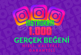 ✅GARANTİLİ✅İNSTAGRAM 1000 GERÇEK BEĞENİ✅