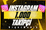 ⭐[GARANTİLİ] İnstagram 1.000 TAKİPÇİ ⭐