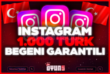 ⭐[Garantili] İnstagram 1.000 Türk Beğeni⭐