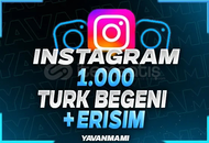 [Garantili] İnstagram 1.000 Türk Beğeni+Erişim
