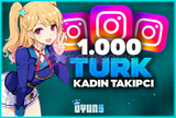 ⭐Garantili] İnstagram 1.000 Türk Kadın Takipçi⭐