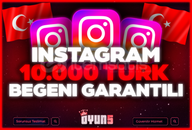 ⭐[Garantili] İnstagram 10.000 Türk Beğeni⭐