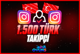 ⭐[Garantili] İnstagram 1.500 Türk Takipçi⭐
