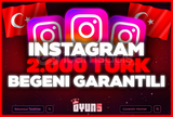 ⭐[Garantili] İnstagram 2.000 Türk Beğeni⭐