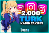 ⭐Garantili] İnstagram 2.000 Türk Kadın Takipçi⭐