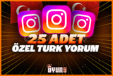 ⭐[Garantili] İnstagram 25 Adet Özel Türk Yorum