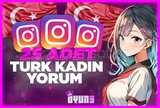 ⭐Garantili] İnstagram 25 Adet Türk Kadın Yorum