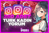 ⭐Garantili] İnstagram 250 Adet Türk Kadın Yorum
