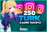 ⭐Garantili] İnstagram 250 Türk Kadın Takipçi⭐