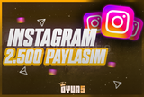 ⭐[Garantili] İnstagram 2.500 Adet Paylaşım⭐