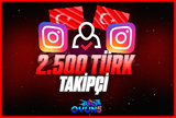 ⭐[Garantili] İnstagram 2.500 Türk Takipçi⭐