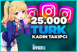 ⭐Garantili] İnstagram 25.000 Türk Kadın Takipçi